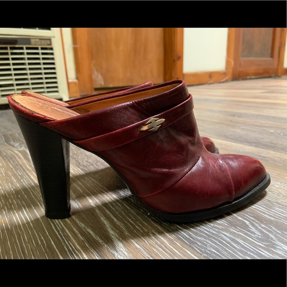 90s oxblood mules